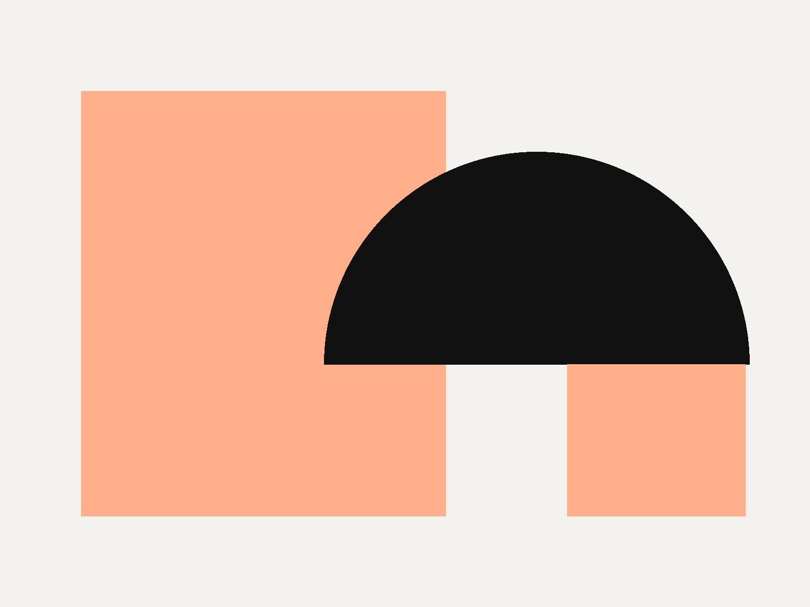 Abstrakt grafik i orange og sort